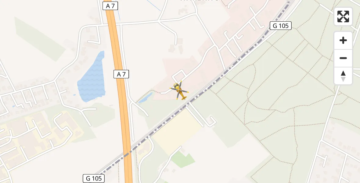 Flugroute Rettungshubschrauber Ellerau - Ellerau, 13 April 2026, 10:35