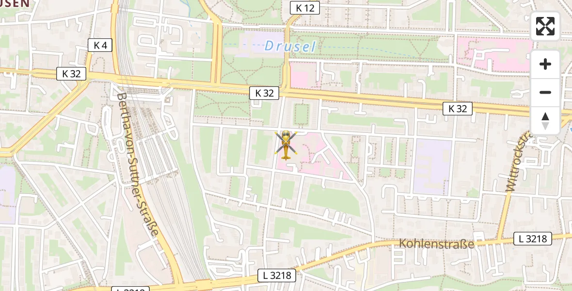 Flugroute Rettungshubschrauber Kassel - Kassel, 13 April 2026, 11:19