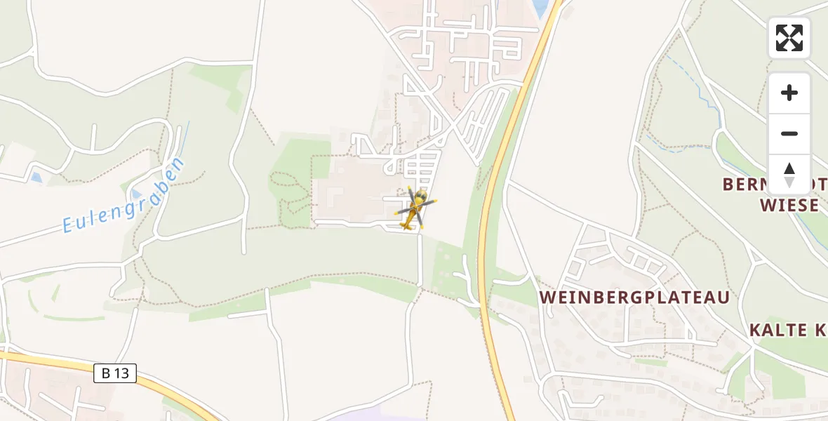 Flugroute Rettungshubschrauber Ansbach - Ansbach, 13 April 2026, 11:42