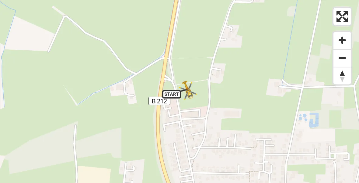 Flugroute Rettungshubschrauber Ganderkesee - Ganderkesee, 13 April 2026, 11:54