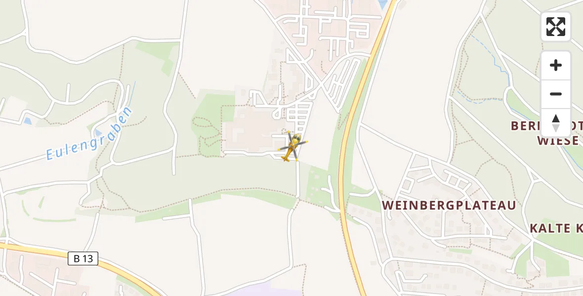 Flugroute Rettungshubschrauber Ansbach - Ansbach, 13 April 2026, 12:20