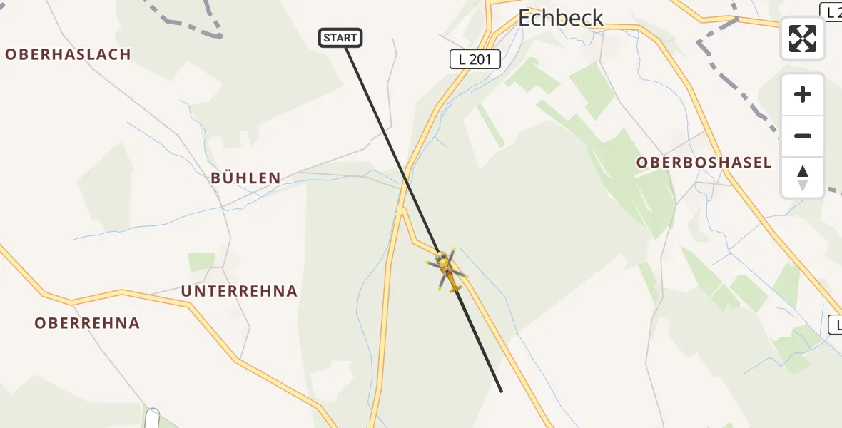 Flugroute Rettungshubschrauber Heiligenberg - Heiligenberg, 13 April 2026, 12:48
