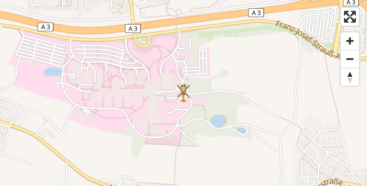 Flugroute Rettungshubschrauber DRF Air Rescue Station Regensburg / Regensburg University Hospital - DRF Air Rescue Station Regensburg / Regensburg University Hospital, 13 April 2026, 13:39