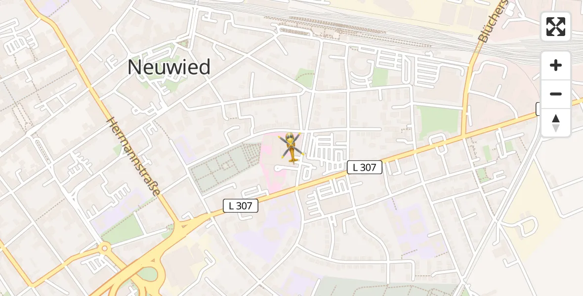 Flugroute Ambulanzhubschrauber Neuwied - Neuwied, 13 April 2026, 14:37