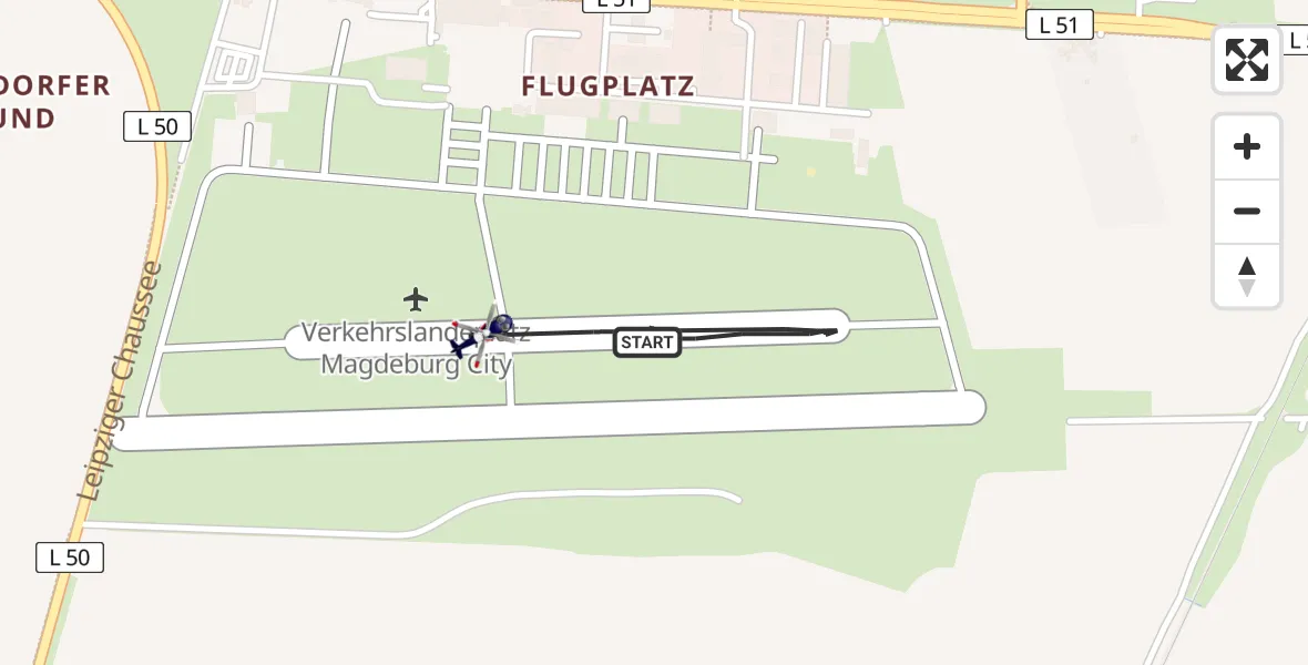 Flugroute Polizeihubschrauber Magdeburg City Flugplatz - Magdeburg City Flugplatz, 13 April 2026, 14:48