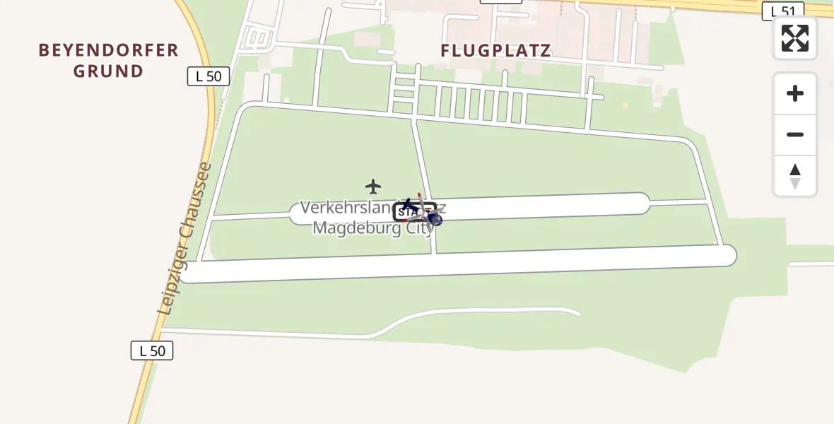 Flugroute Polizeihubschrauber Magdeburg City Flugplatz - Magdeburg City Flugplatz, 13 April 2026, 14:56