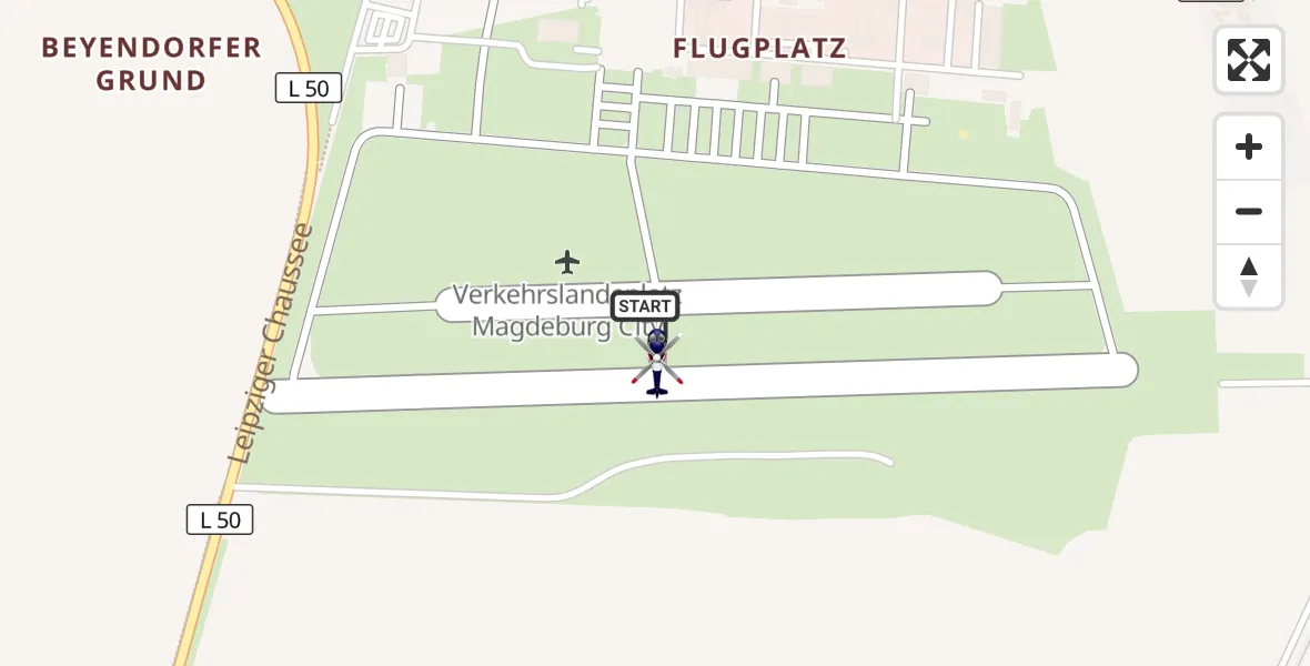 Flugroute Polizeihubschrauber Magdeburg City Flugplatz - Magdeburg City Flugplatz, 13 April 2026, 15:00