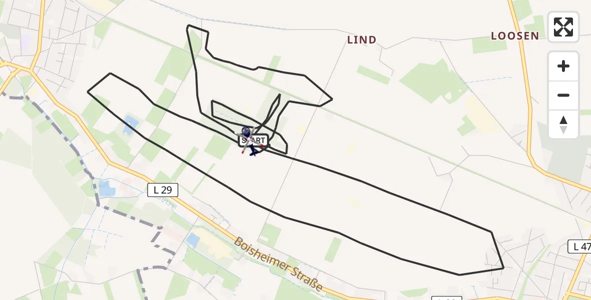 Flugroute Polizeihubschrauber Viersen - Viersen, 13 April 2026, 15:14