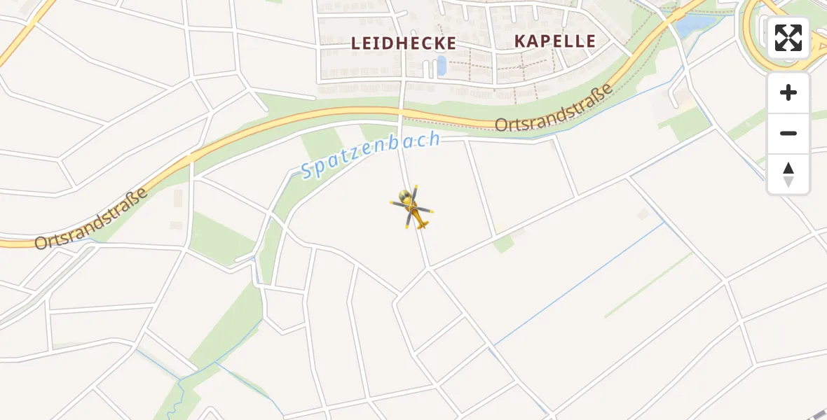 Flugroute Rettungshubschrauber Bodenheim - Bodenheim, 13 April 2026, 16:05