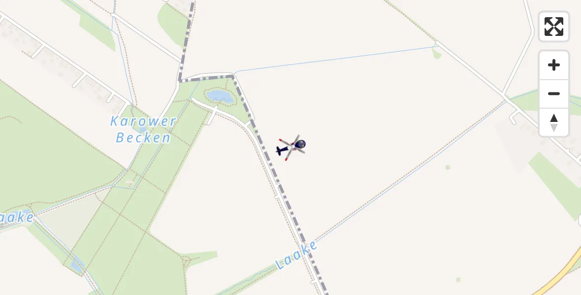 Flugroute Polizeihubschrauber Ahrensfelde - Ahrensfelde, 13 April 2026, 16:26