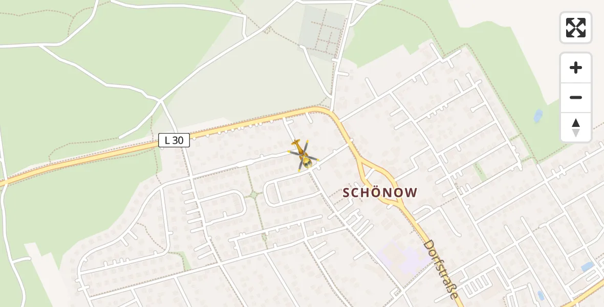 Flugroute Rettungshubschrauber Bernau bei Berlin - Bernau bei Berlin, 13 April 2026, 16:35