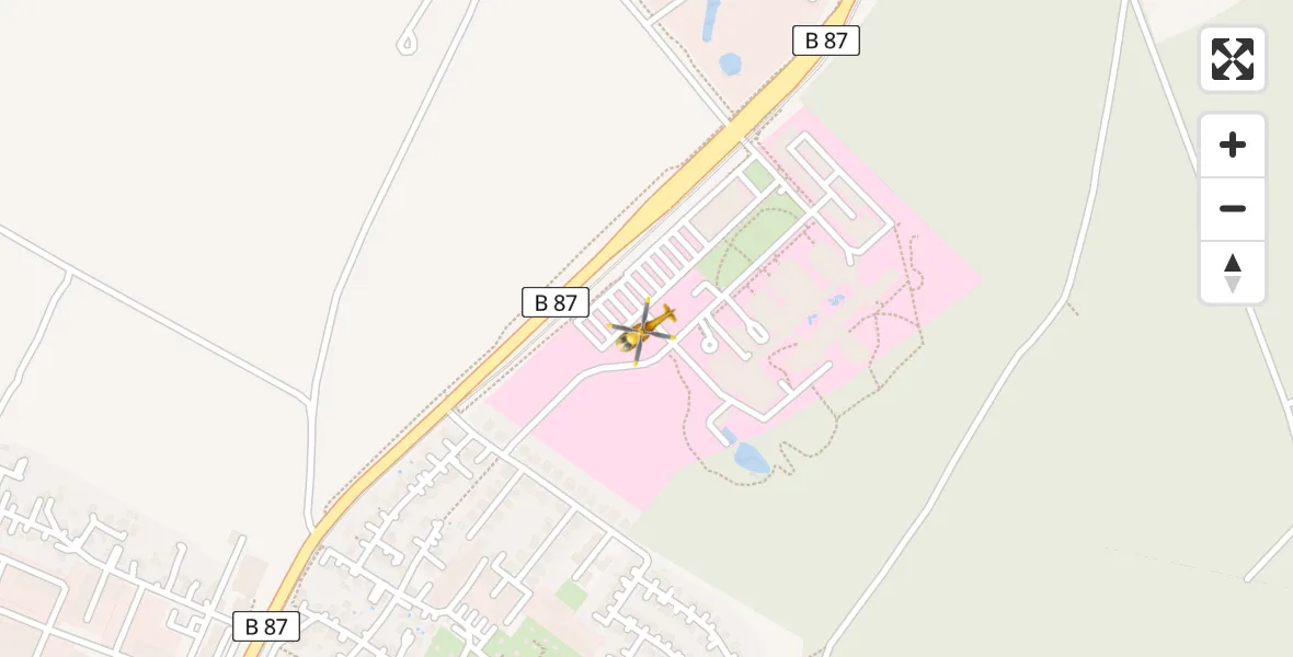 Flugroute Rettungshubschrauber Frankfurt (Oder) - Frankfurt (Oder), 13 April 2026, 16:59