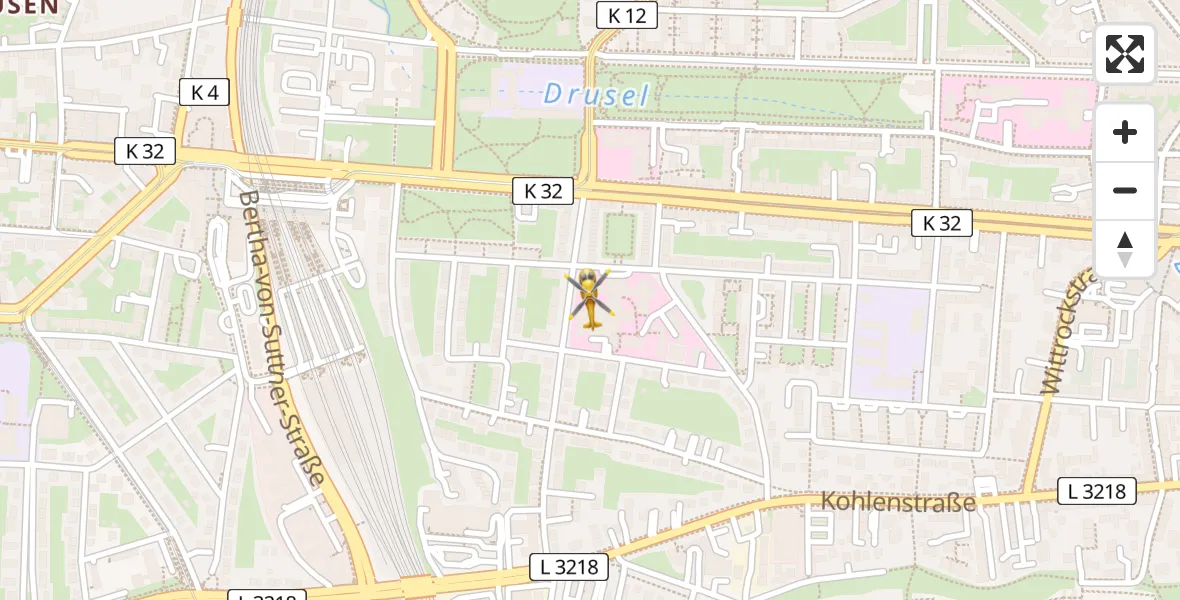 Flugroute Rettungshubschrauber Kassel - Kassel, 13 April 2026, 17:06