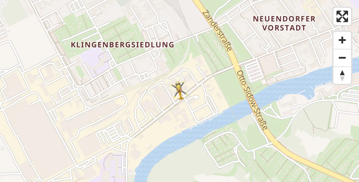 Flugroute Rettungshubschrauber Brandenburg an der Havel - Brandenburg an der Havel, 13 April 2026, 17:33