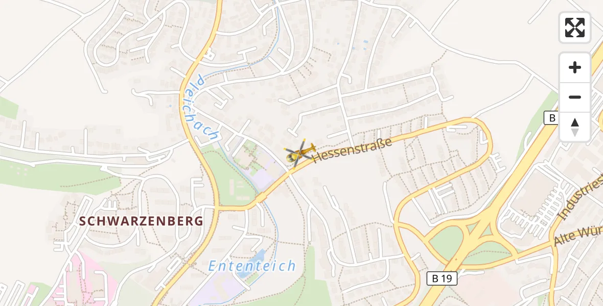 Flugroute Rettungshubschrauber Würzburg - Würzburg, 13 April 2026, 17:49