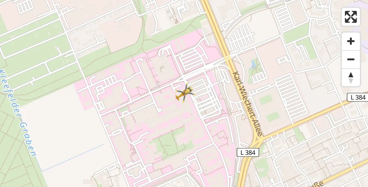 Flugroute Rettungshubschrauber Hannover Luftrettung Hubschrauberlandeplatz (Christoph 4) - Hannover Luftrettung Hubschrauberlandeplatz (Christoph 4), 13 April 2026, 18:04