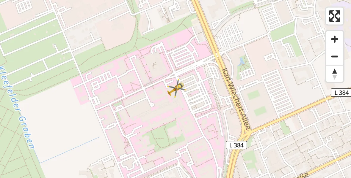 Flugroute Rettungshubschrauber Hannover Luftrettung Hubschrauberlandeplatz (Christoph 4) - Hannover Luftrettung Hubschrauberlandeplatz (Christoph 4), 13 April 2026, 18:04