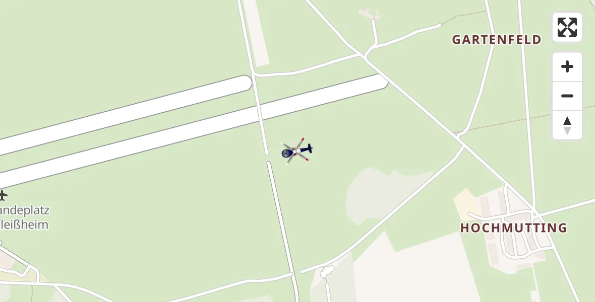 Flugroute Polizeihubschrauber Oberschleissheim Hubschrauberlandeplatz - Oberschleissheim Hubschrauberlandeplatz, 13 April 2026, 19:19