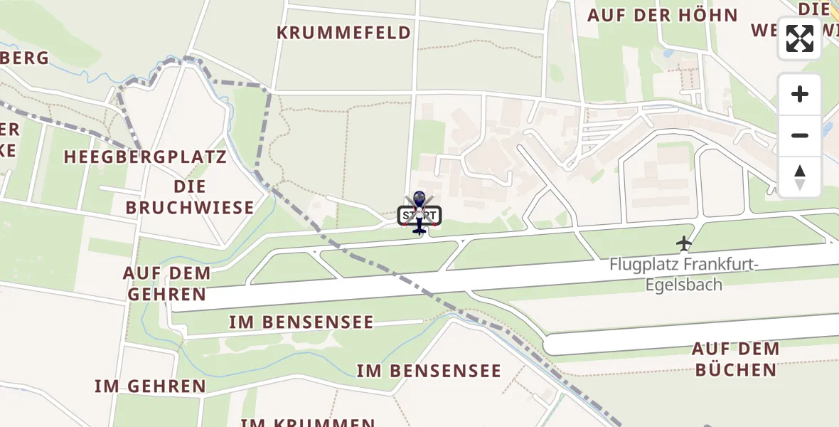 Flugroute Polizeihubschrauber Flughafen Frankfurt-Egelsbach - Flughafen Frankfurt-Egelsbach, 13 April 2026, 20:10