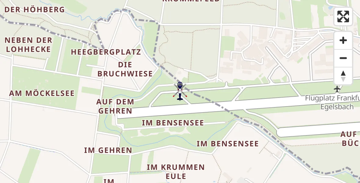 Flugroute Polizeihubschrauber Flughafen Frankfurt-Egelsbach - Flughafen Frankfurt-Egelsbach, 13 April 2026, 21:01