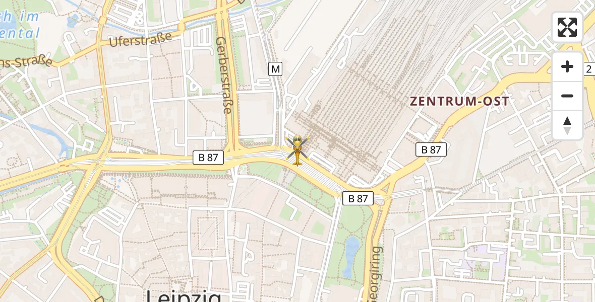 Flugroute Ambulanzhubschrauber Leipzig - Leipzig, 13 April 2026, 23:53