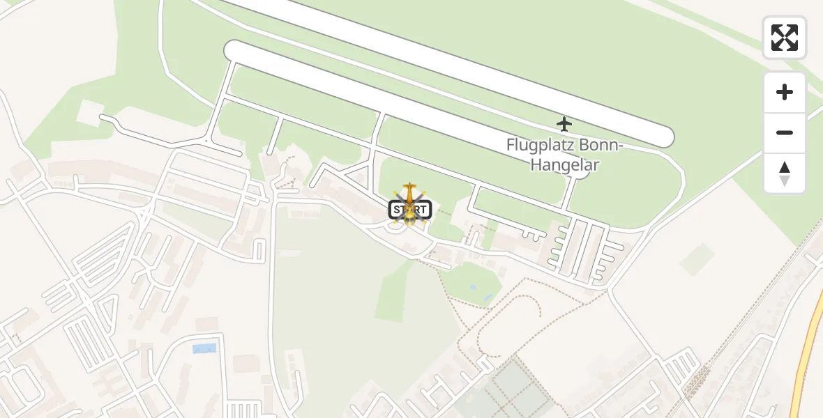 Flugroute Rettungshubschrauber Bonn-Hangelar Flugplatz - Bonn-Hangelar Flugplatz, 14 April 2026, 06:28