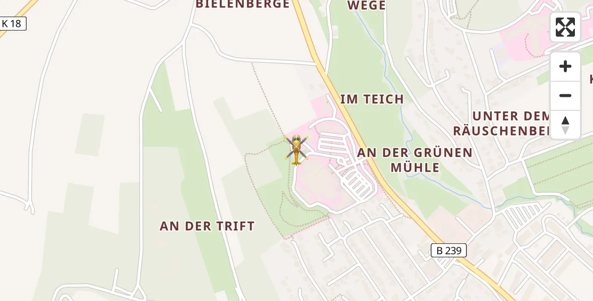 Flugroute Ambulanzhubschrauber Höxter - Höxter, 14 April 2026, 07:33