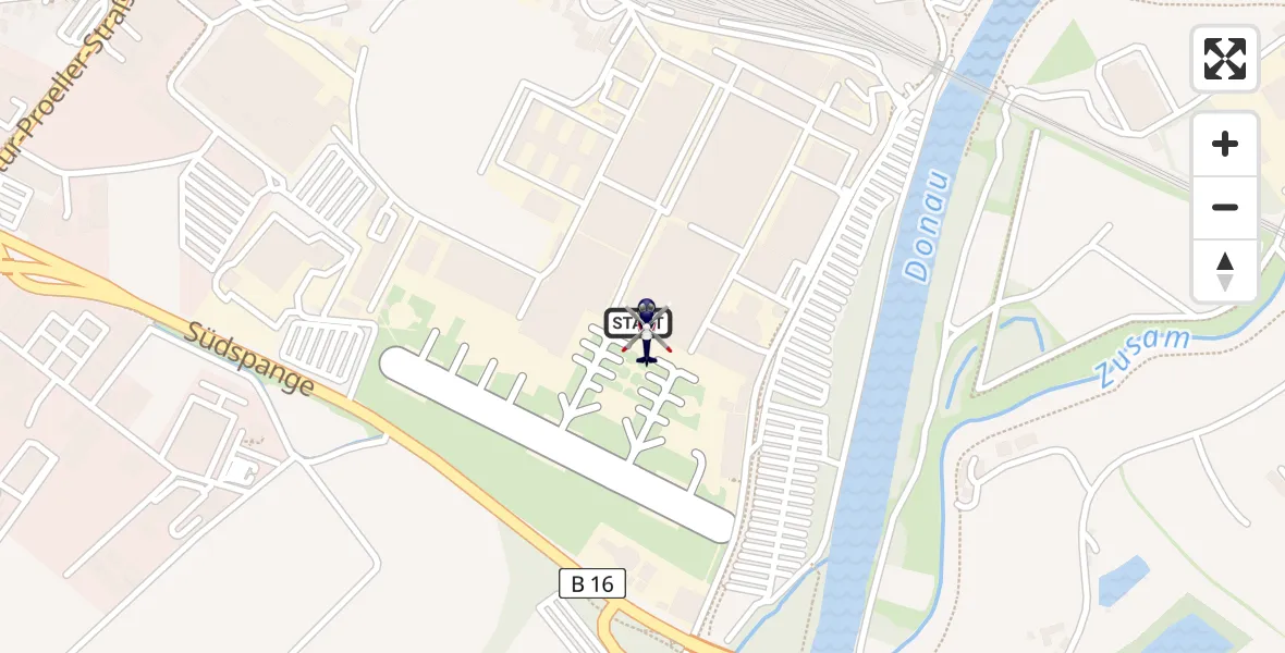 Flugroute Polizeihubschrauber Donauwörth Hubschrauberlandeplatz - Donauwörth Hubschrauberlandeplatz, 14 April 2026, 08:32