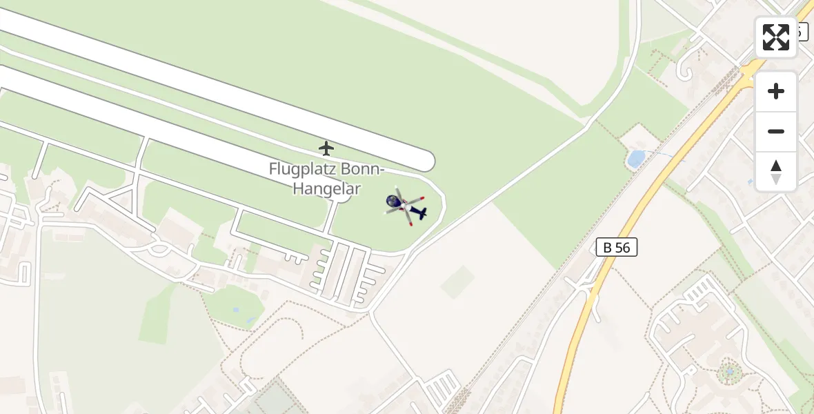 Flugroute Polizeihubschrauber Sankt Augustin - Sankt Augustin, 14 April 2026, 09:44