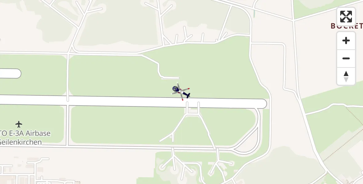 Flugroute Polizeihubschrauber Militärflugplatz Geilenkirchen - Militärflugplatz Geilenkirchen, 14 April 2026, 09:46