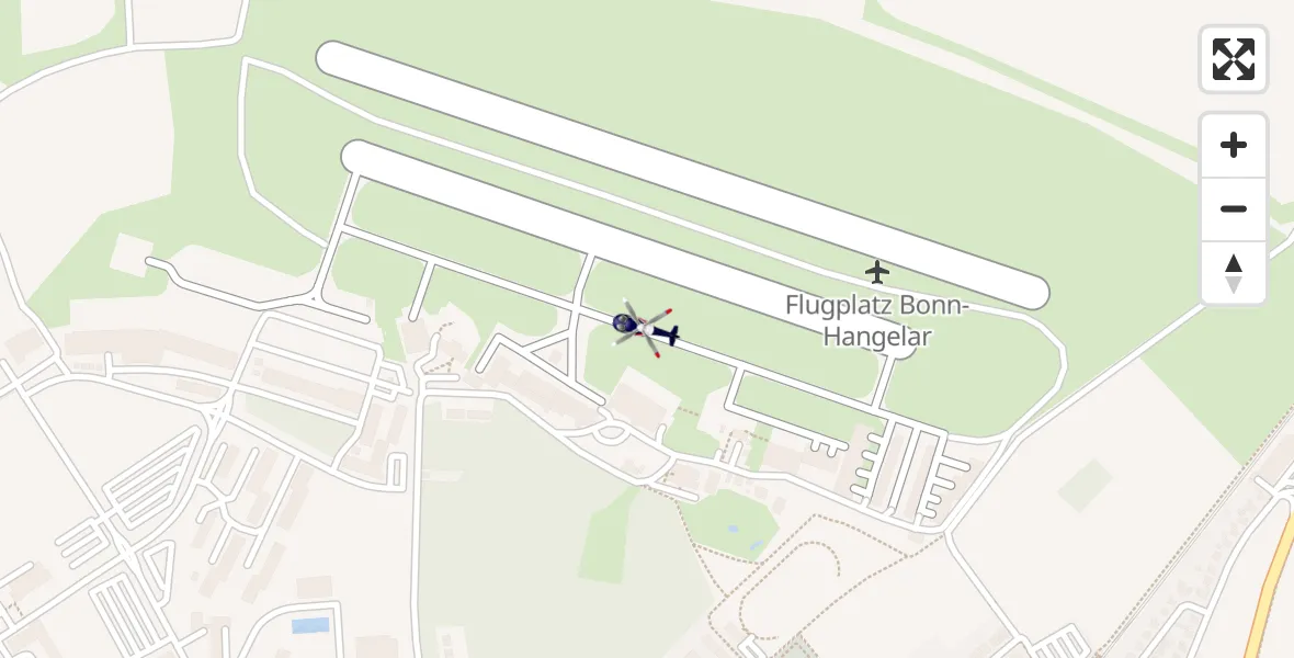 Flugroute Polizeihubschrauber Bonn-Hangelar Flugplatz - Bonn-Hangelar Flugplatz, 14 April 2026, 09:46