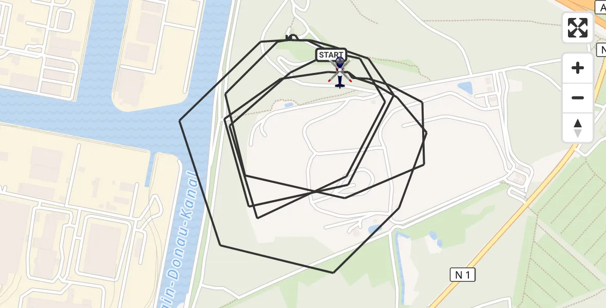 Flugroute Polizeihubschrauber Nürnberg - Nürnberg, 14 April 2026, 09:58