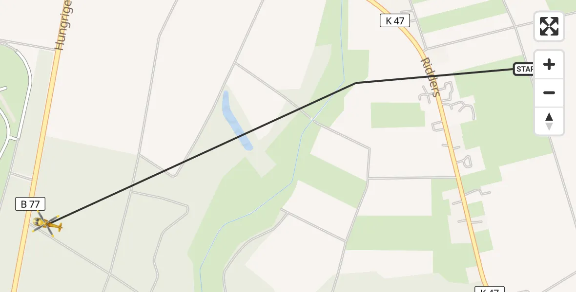 Flugroute Rettungshubschrauber Hohenlockstedt - Hohenlockstedt, 14 April 2026, 10:14