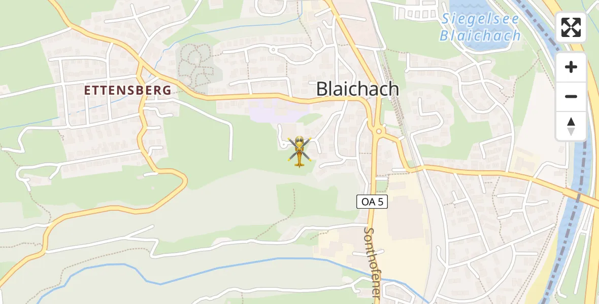 Flugroute Rettungshubschrauber Blaichach - Blaichach, 14 April 2026, 10:22
