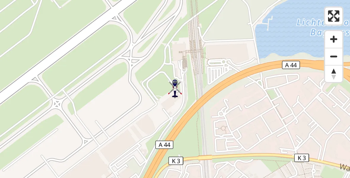 Flugroute Polizeihubschrauber Düsseldorf Flughafen - Düsseldorf Flughafen, 14 April 2026, 11:55