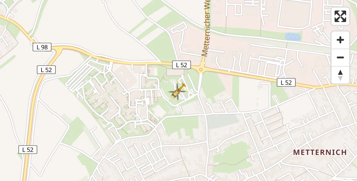 Flugroute Rettungshubschrauber Koblenz - Koblenz, 14 April 2026, 12:07