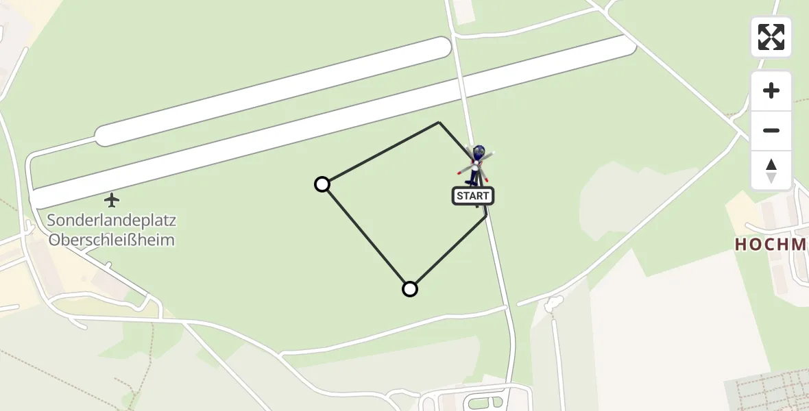 Flugroute Polizeihubschrauber Oberschleissheim Hubschrauberlandeplatz - Oberschleissheim Hubschrauberlandeplatz, 14 April 2026, 12:24
