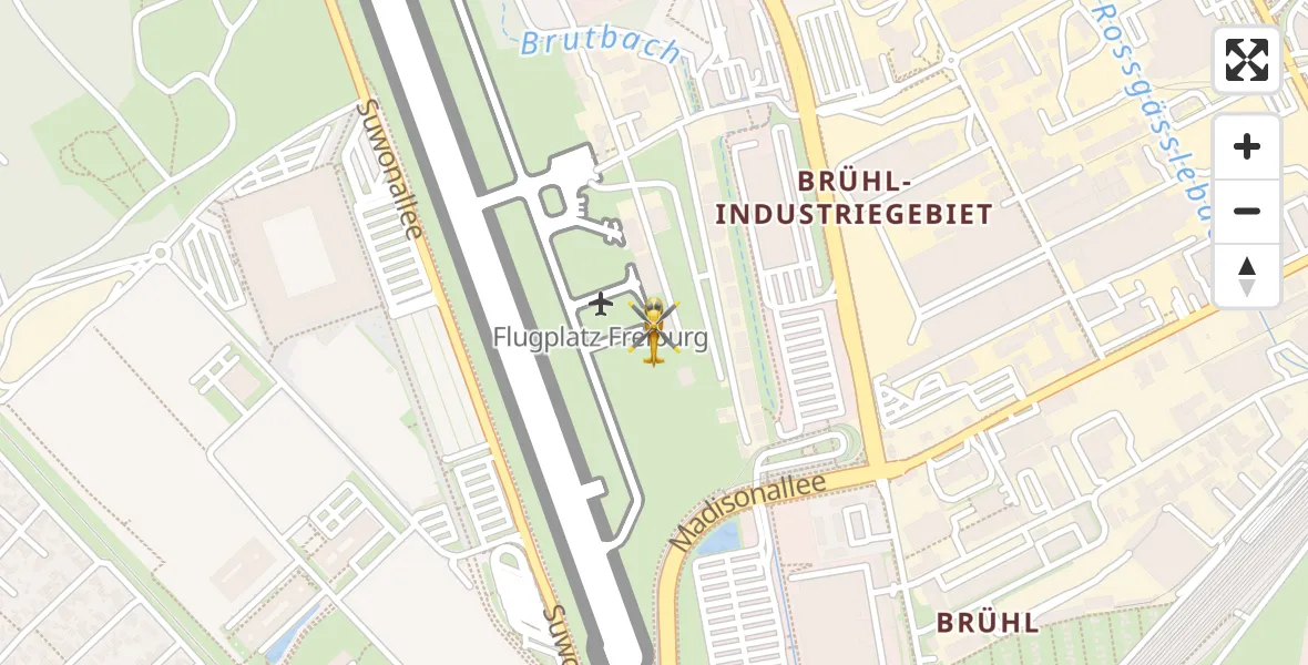 Flugroute Rettungshubschrauber Freiburg im Breisgau Flugplatz - Freiburg im Breisgau Flugplatz, 14 April 2026, 12:37