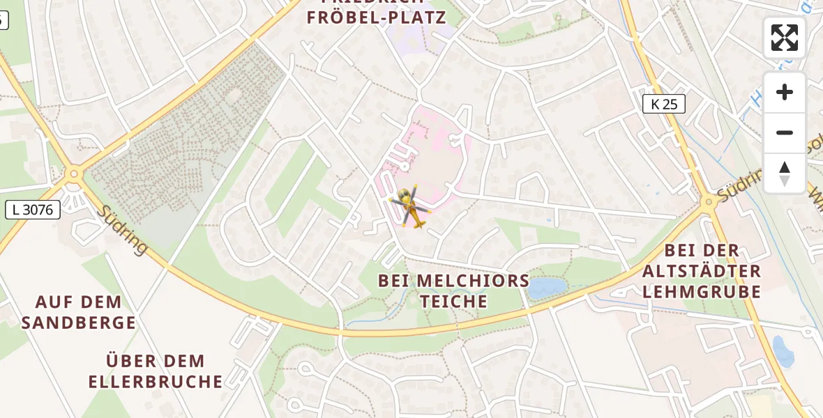 Flugroute Rettungshubschrauber Korbach - Korbach, 14 April 2026, 12:48
