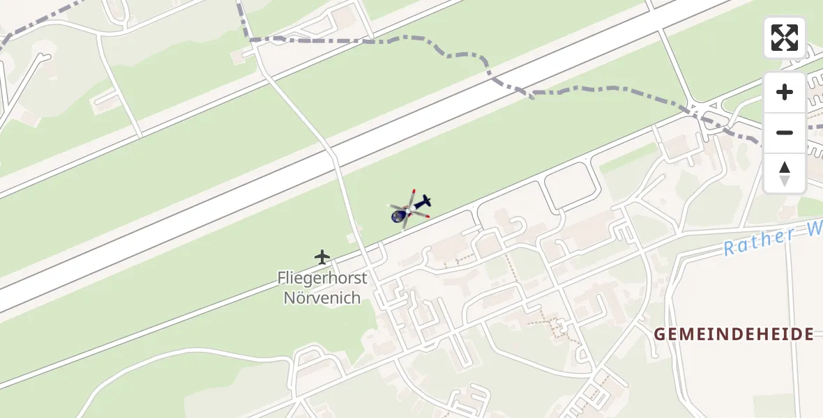 Flugroute Polizeihubschrauber Militärflugplatz Nörvenich - Militärflugplatz Nörvenich, 14 April 2026, 12:52