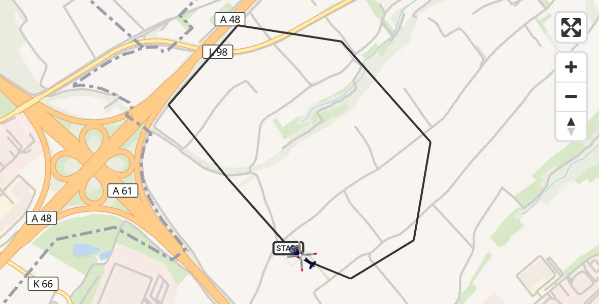 Flugroute Polizeihubschrauber Koblenz - Koblenz, 14 April 2026, 13:02