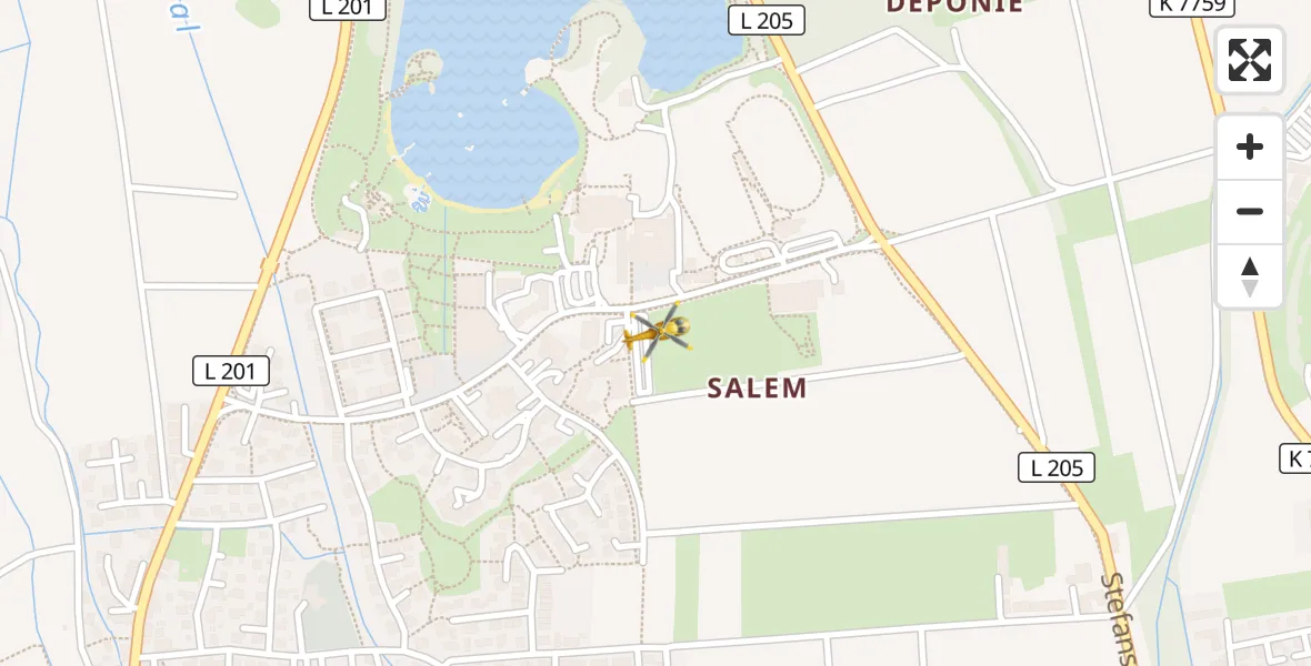 Flugroute Rettungshubschrauber Salem - Salem, 14 April 2026, 13:42