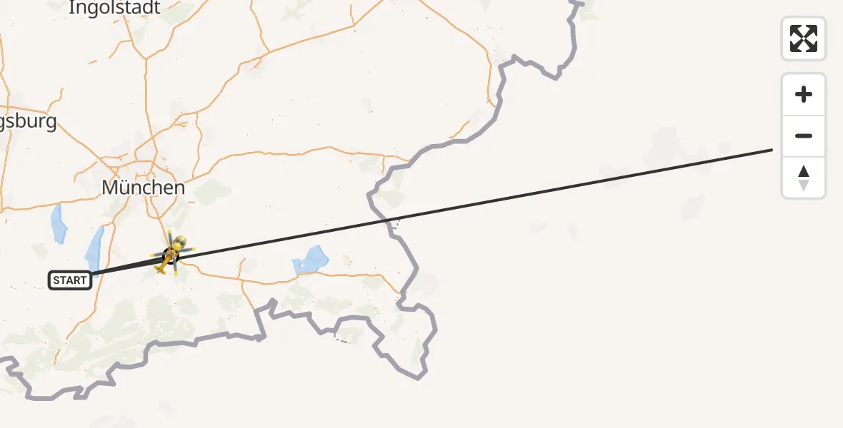 Flugroute Rettungshubschrauber Weilheim i.OB - Holzkirchen, 14 April 2026, 14:02