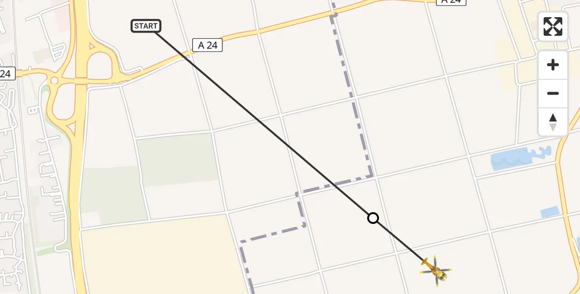 Flugroute Rettungshubschrauber Nordendorf - Ellgau, 14 April 2026, 14:03