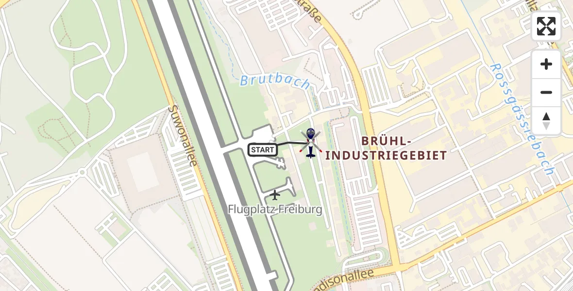 Flugroute Polizeihubschrauber Freiburg im Breisgau Flugplatz - Freiburg im Breisgau Flugplatz, 14 April 2026, 15:22