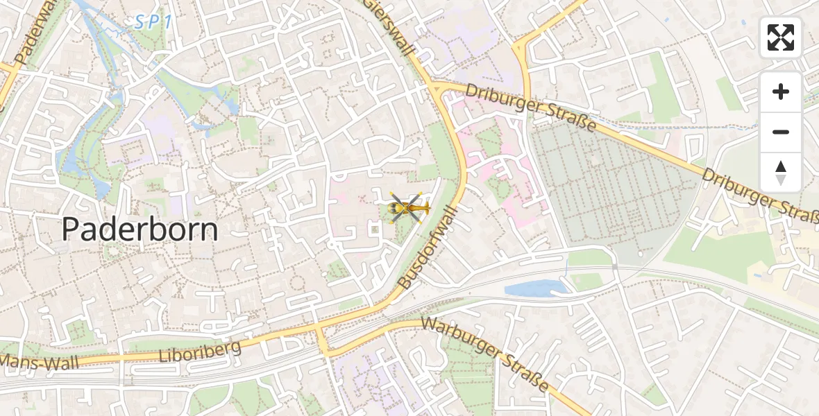 Flugroute Rettungshubschrauber Paderborn - Paderborn, 14 April 2026, 16:39