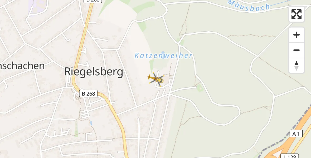 Flugroute Rettungshubschrauber Riegelsberg - Riegelsberg, 14 April 2026, 17:14