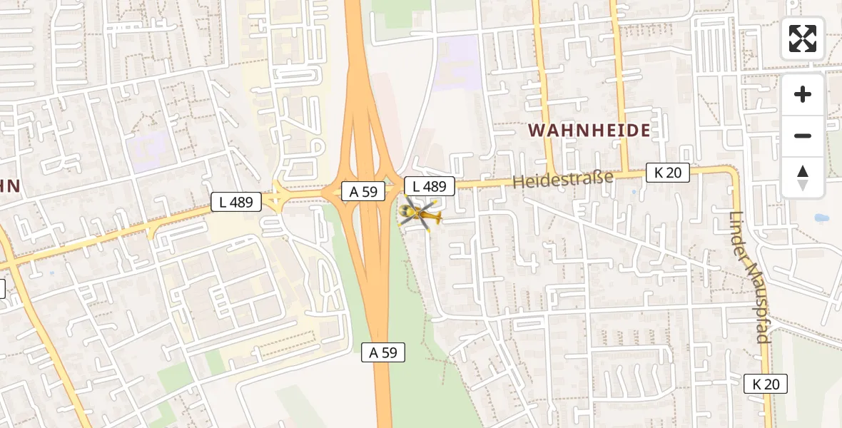 Flugroute Ambulanzhubschrauber Köln - Köln, 14 April 2026, 17:34