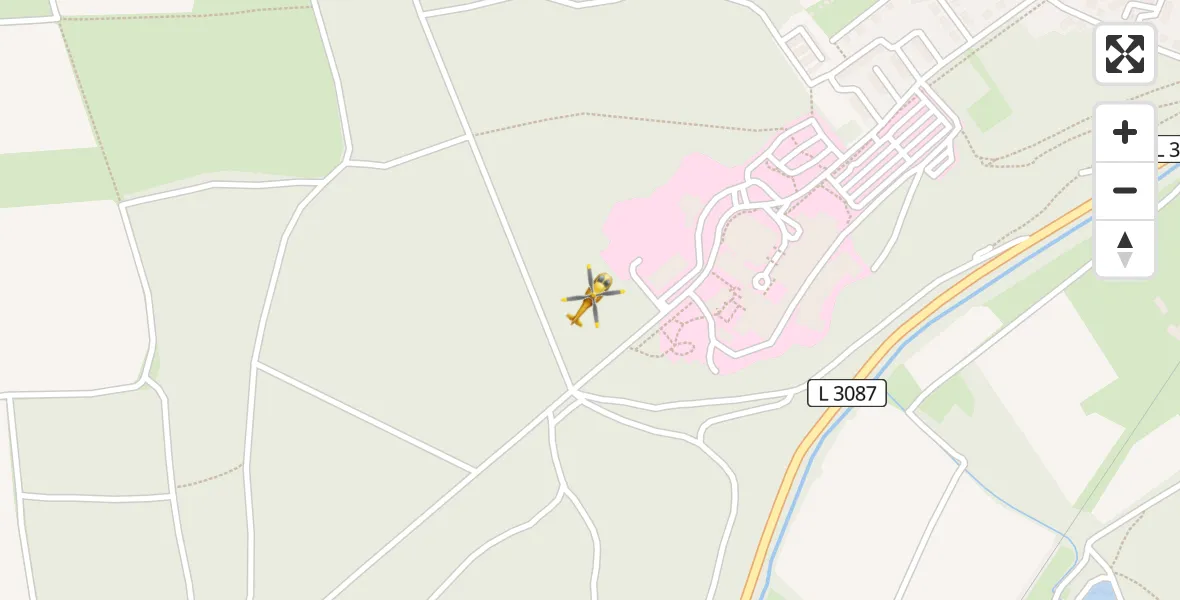 Flugroute Ambulanzhubschrauber Bad Berka Central Hospital - Bad Berka Central Hospital, 14 April 2026, 18:04