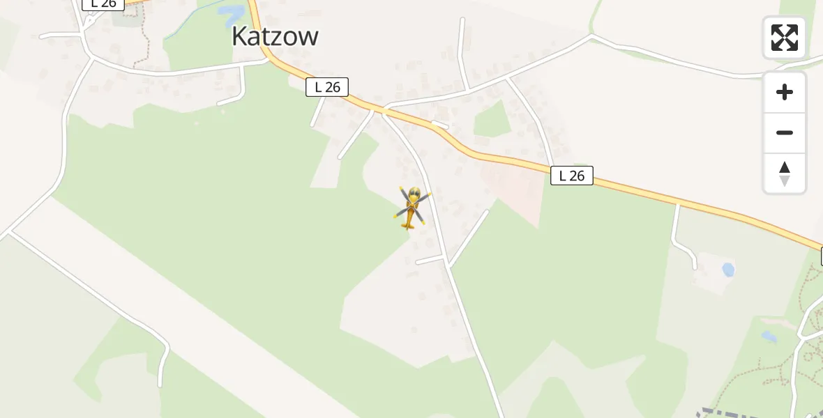 Flugroute Rettungshubschrauber Katzow - Katzow, 14 April 2026, 18:13